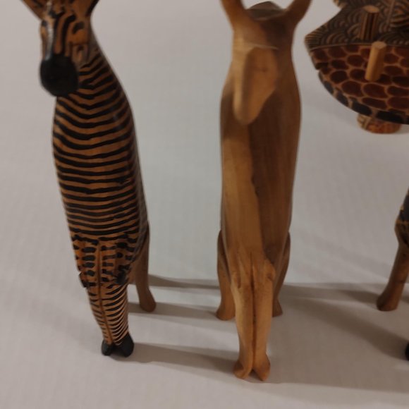 Hand Carved African Party Animal Set - Picture 8 of 16